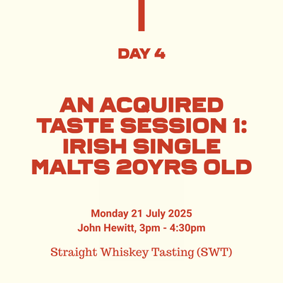 46: An Acquired Taste Session 1: Irish Single Malts 20yrs Old