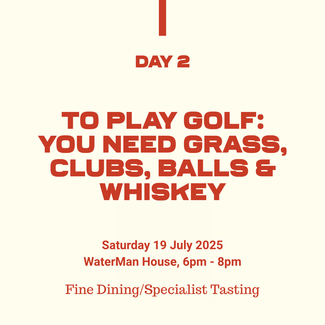 Belfast Whiskey Week Day 2 golf and whiskey fine dining tasting event at WaterMan House, Belfast, Saturday 19 July 2025