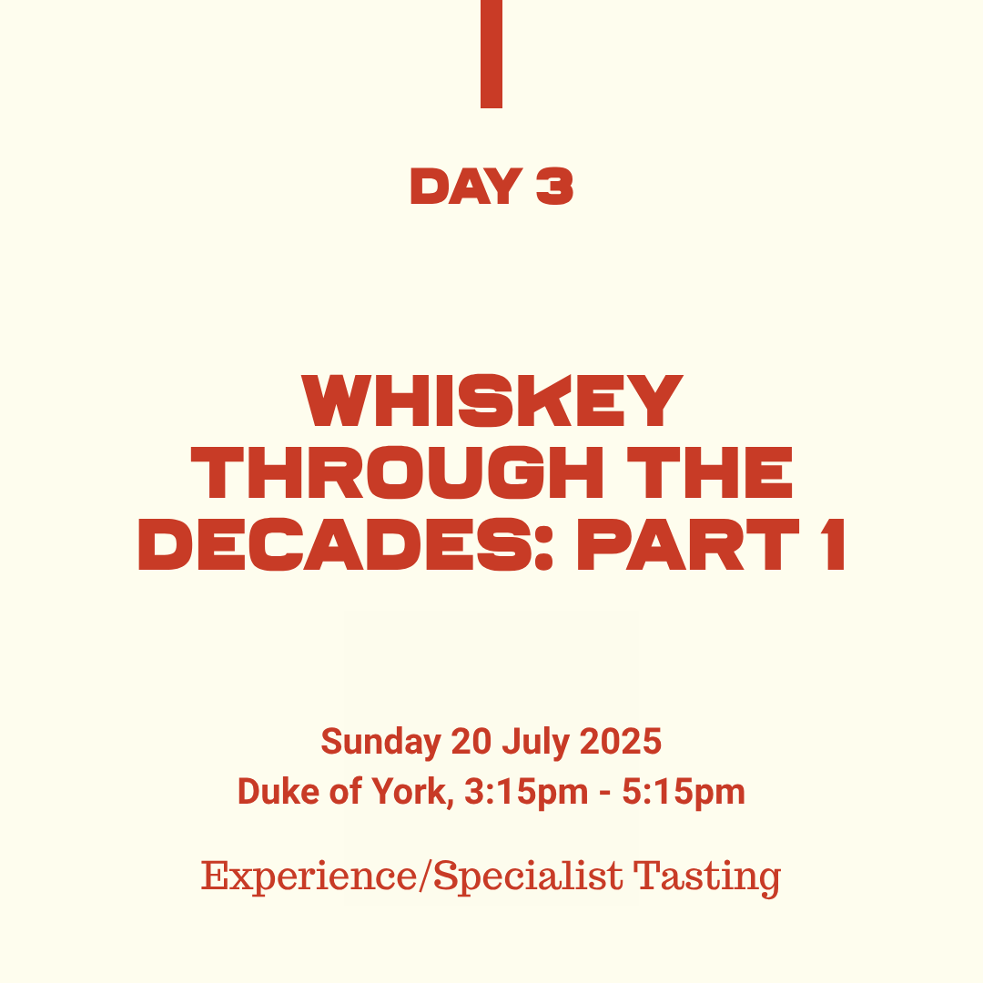 Belfast Whiskey Week Day 3 event – Whiskey Through the Decades Part 1, Duke of York, 20 July 2025