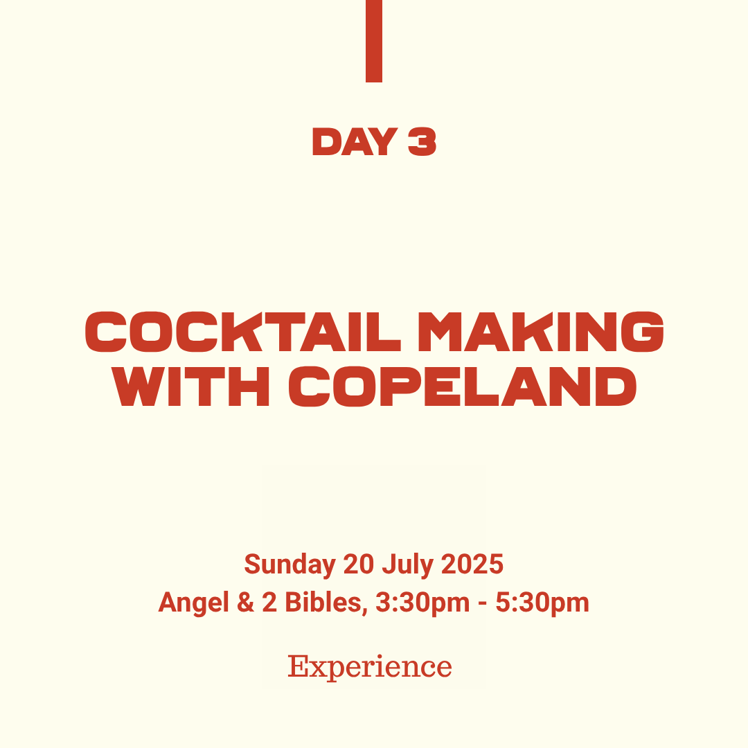 Belfast Whiskey Week Day 3 – Cocktail Making with Copeland at Angel & 2 Bibles, Sunday 20 July 2025