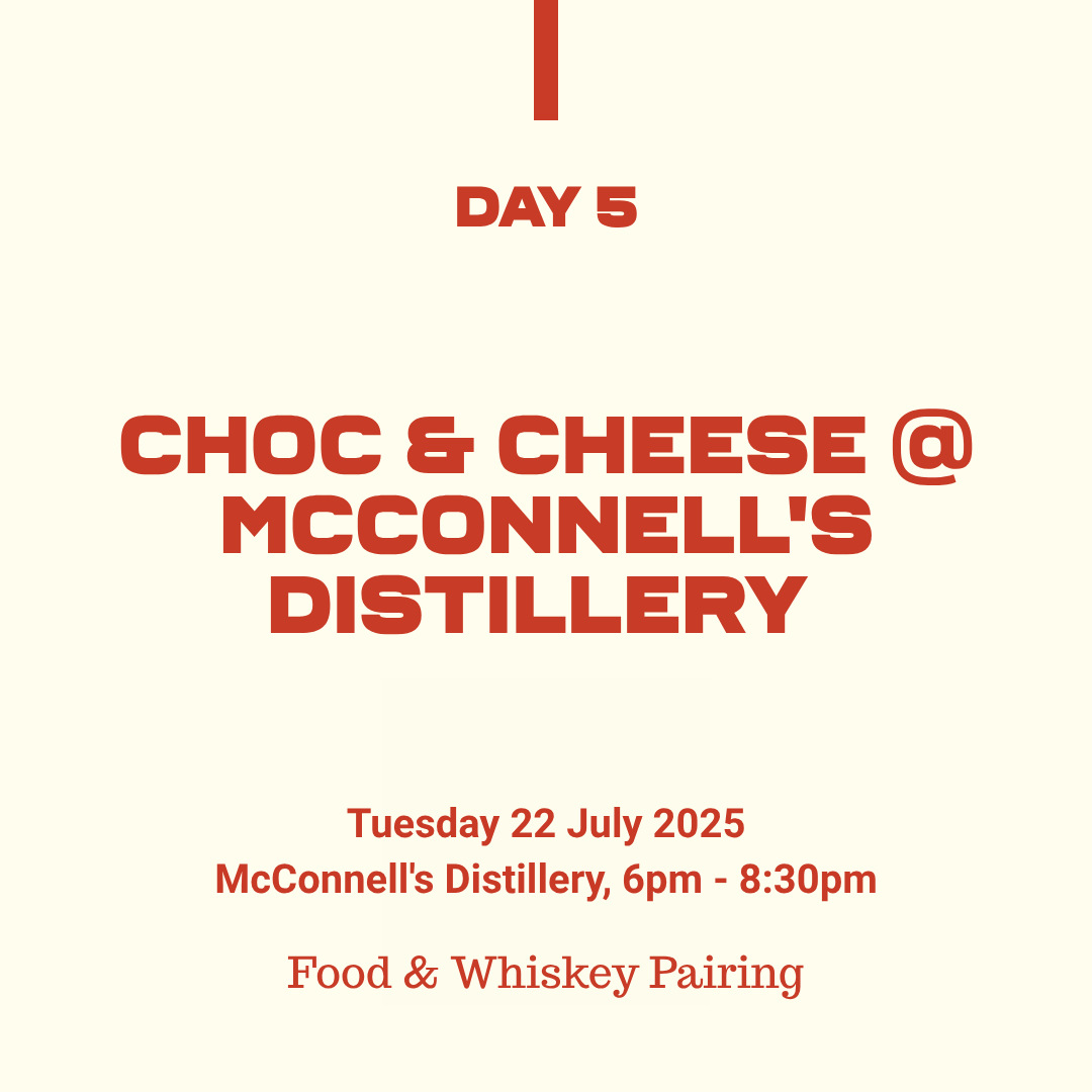 Belfast Whiskey Week Day 5 chocolate and cheese whiskey pairing at McConnell's Distillery, 22 July 2025