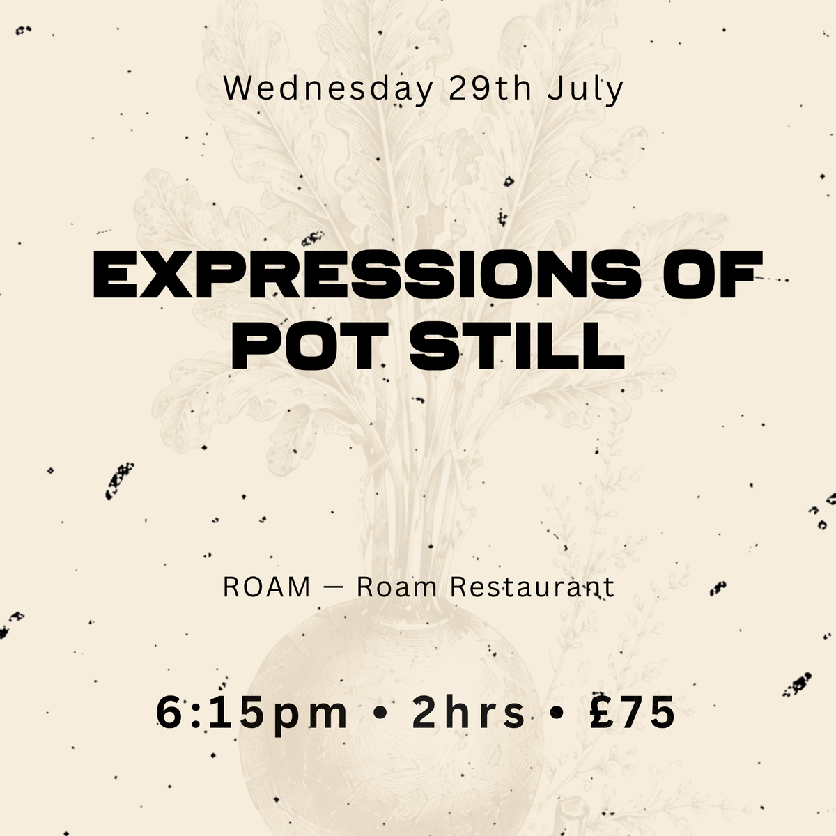 Roam — Expressions of Pot Still (Lunch) | BIA Fest, Belfast Whiskey Week